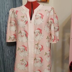 Pink Santa Claus Top